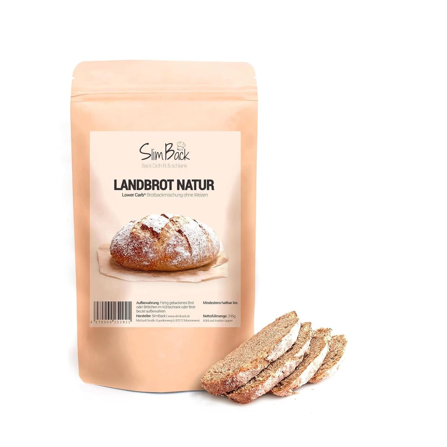 LOWER CARB BRAD BLEND, keto, vegansk og glutenfri, proteinbrød alternativ uden soja og korn Naty Shop Kitchen 245 gram