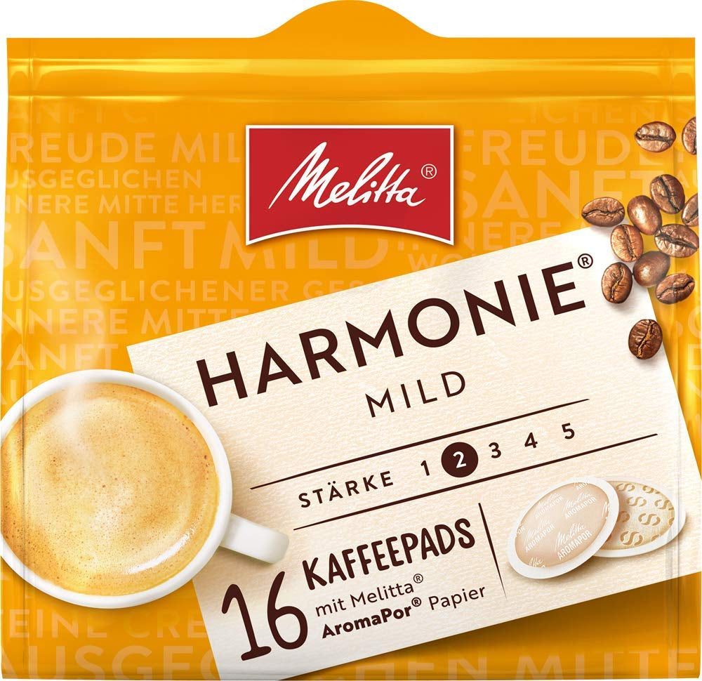 Melitta BellaCrema Intenso gemahlener Röstkaffee i Kaffee-Pads 10 x 16 Pads & Harmonie mild gemahlener Röstkaffee i Kaffee-Pads 10 x 16 Pads