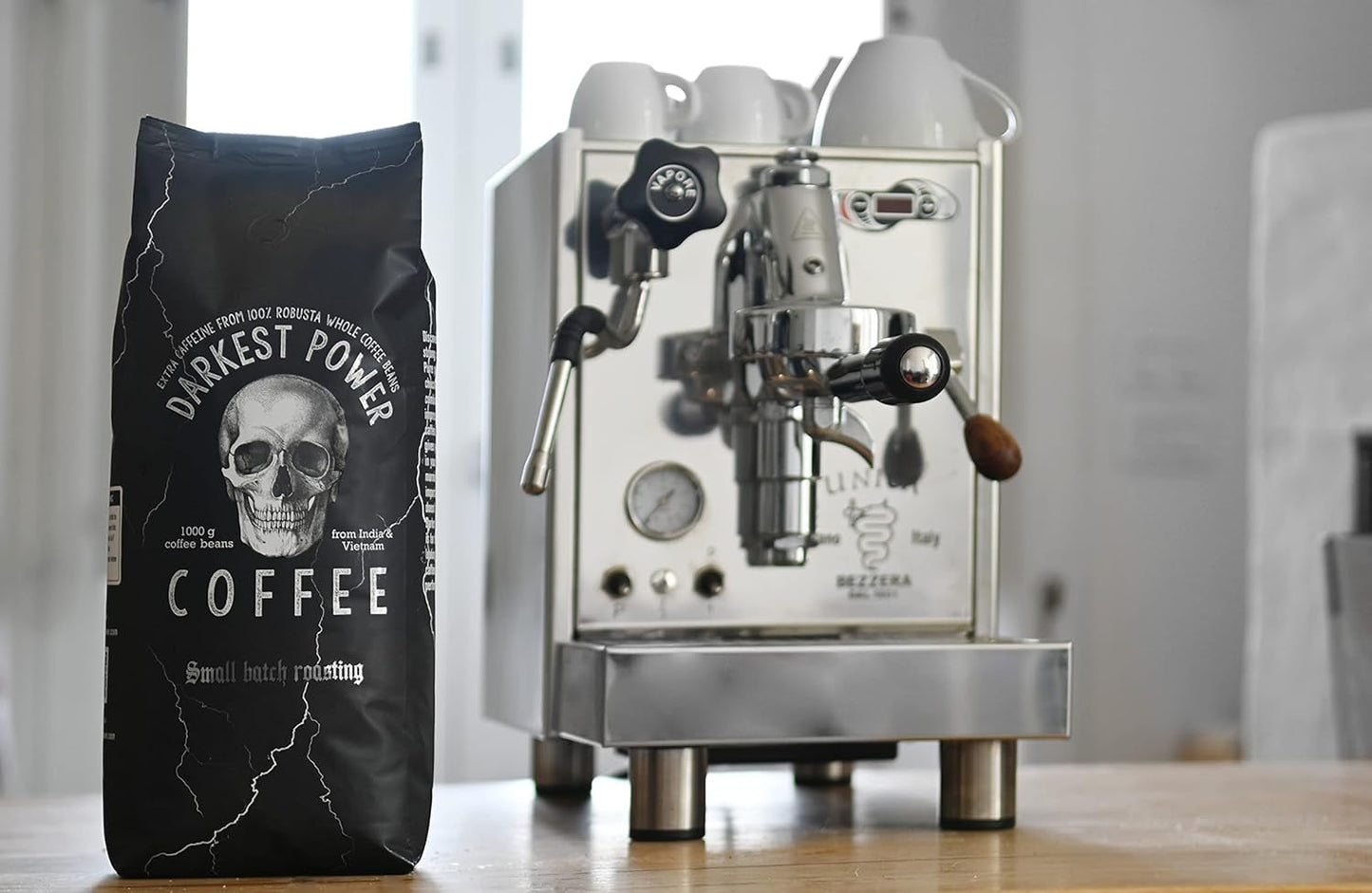| Kaffeebohnen ekstra stærk | Espresso 100% Robusta | viel Kaffein wenig Säure | 1000g ganze Kaffee Bohnen | geigeint für Fuldautomatisk | mit Zufriedenheitsgarantie