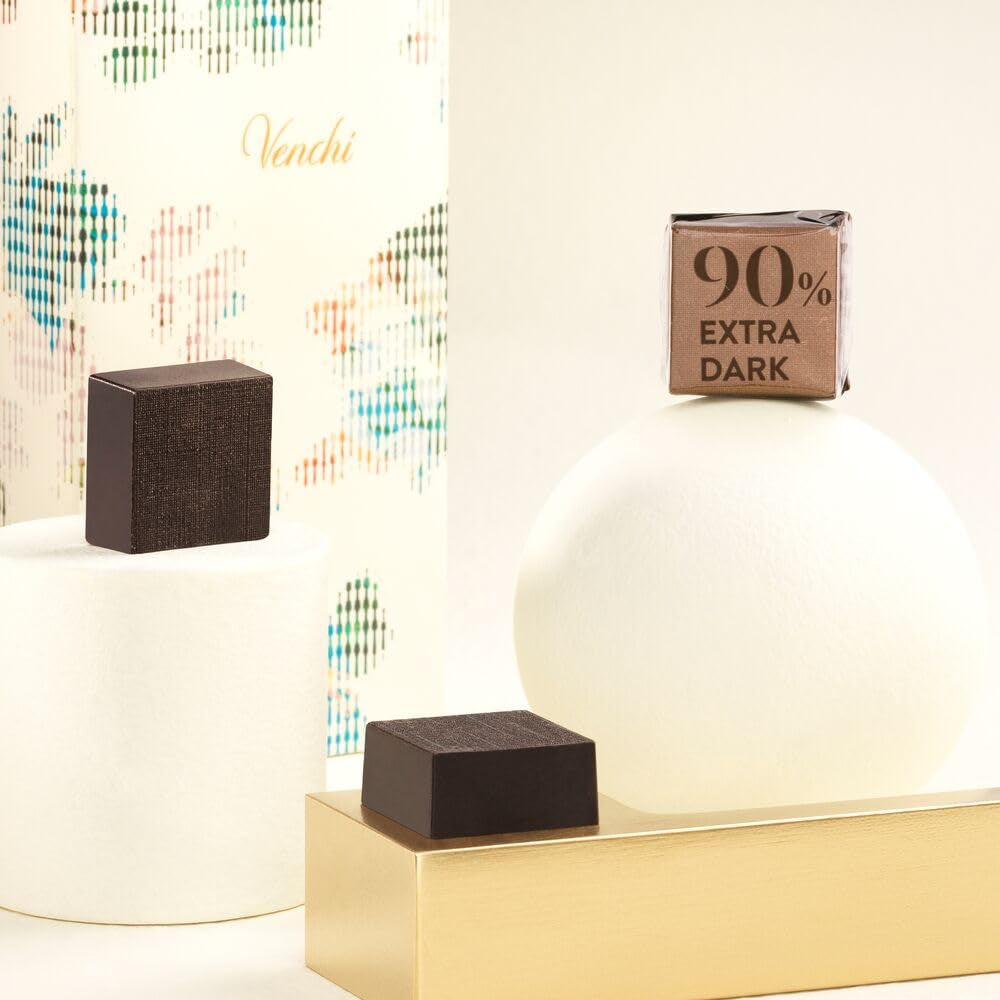 Venchi - Ekstra bitre terninger 90%, 1 kg - Chokolade med kaffe - Glutenfri - Vegansk