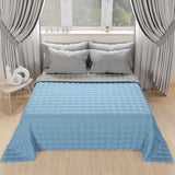 PETTI Artigiani Italiani - Enkeltsengsdyne, dobbeltsidet dyne, forårsdyne, midnatsblå, hvid, 100% Made in Italy Dyner og dyner Naty Shop Lyseblå Grå 160 X 190 Cm