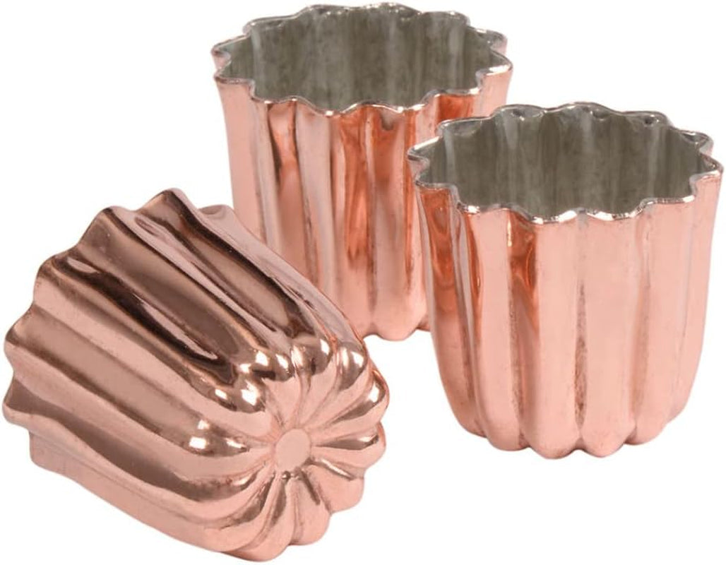 Bageforme, kobber, 17,5 x 6 x 6 cm, 3 stk. Bageforme og plader Naty Shop