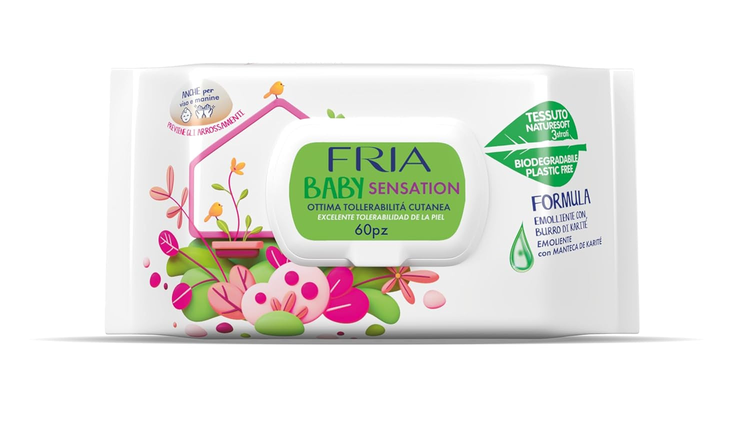 Baby Sensation bleer med sheasmør, hudlindrende, dermatologisk testet, 60 stk.