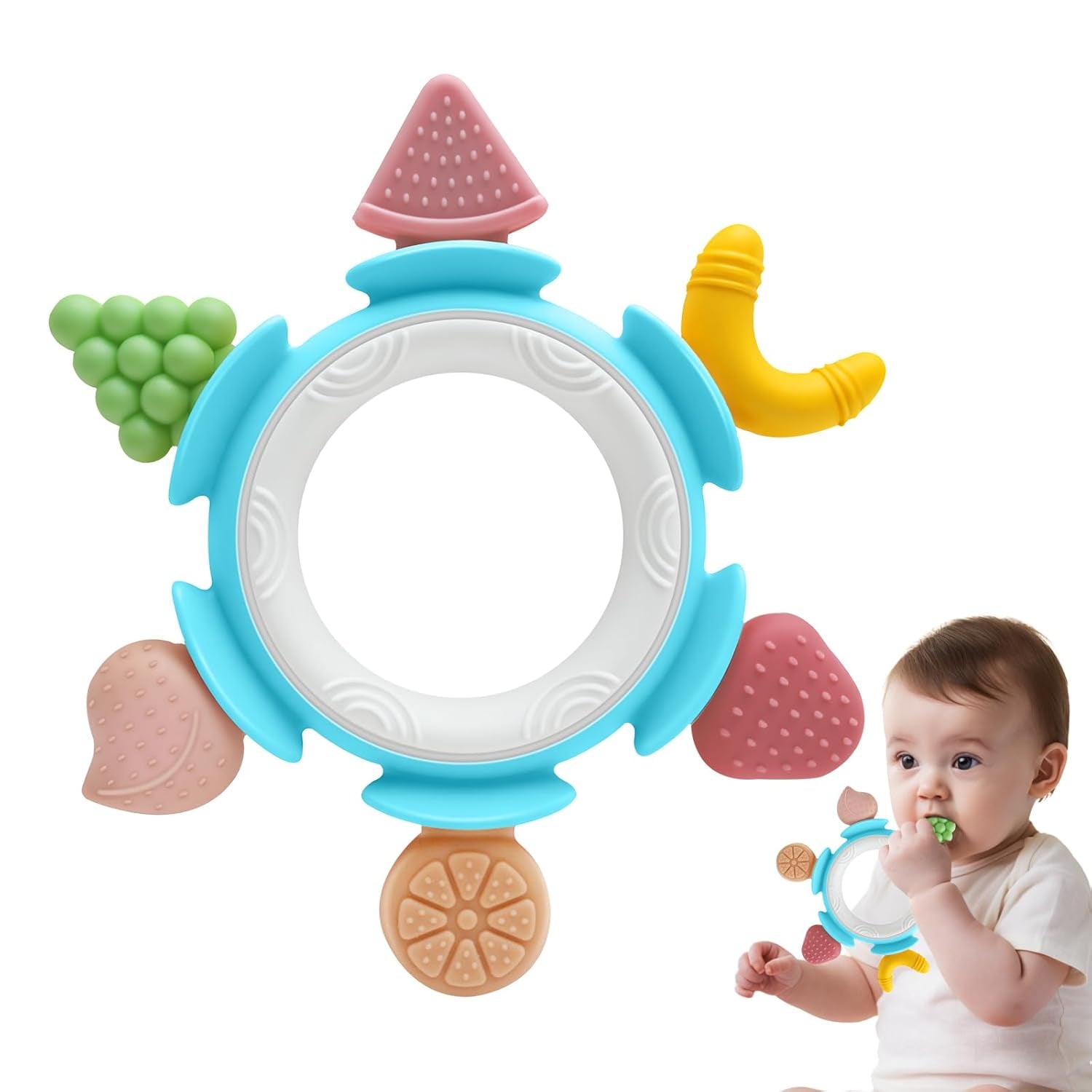 Babybitring sanselegetøj til 0 3 6 7 8 9 10 12 måneder Børnebørsningshjælpelegetøj til nyfødte 3 6 12 18 måneder Drenge Piger Påskegaver til babyshowerfest Brun