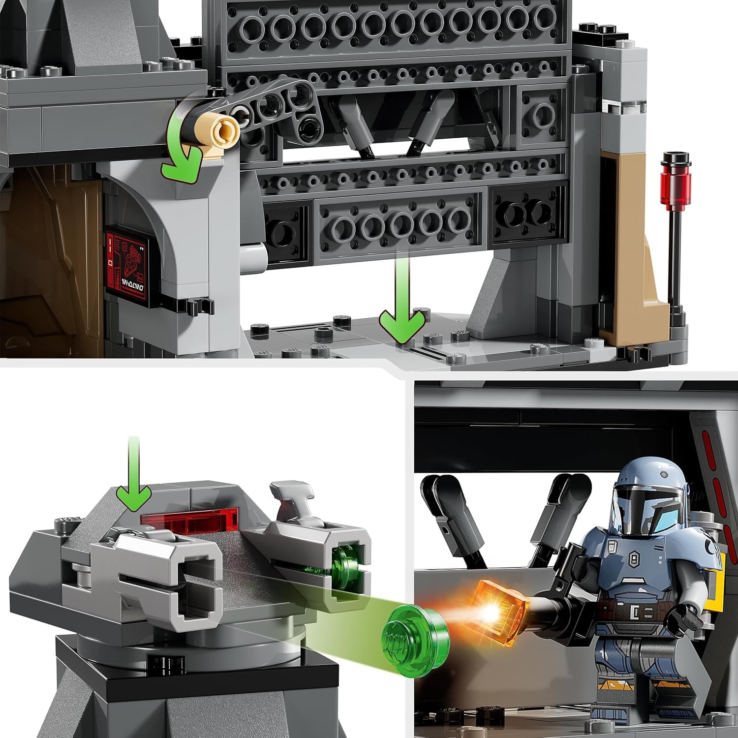 LEGO Star Wars: Mandalorian-duellen mellem Paz Vizsla og Moff Gideon, samlerobjekt til byggelegetøj til børn, gaveidé til kreative drenge og piger over 7 år, Mandalorian-legetøj 75386 Byggesæt Beuche den LEGO-Store