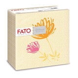 Fato - Tørre papirservietter, airlaid, tekstileffekt, pakke med 50 servietter, 40X40 foldet i 4 format, Tropicana Decor
