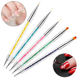 Nagel Pinsel 5 Stück Nagel Art Fineliner Pinsel, Nagel Pinsel Sæt Pinsel Für Nagellack Nail Brush Nagellack Pinsel Art Pen Für DIY Nail Art Design. (Maling-1)