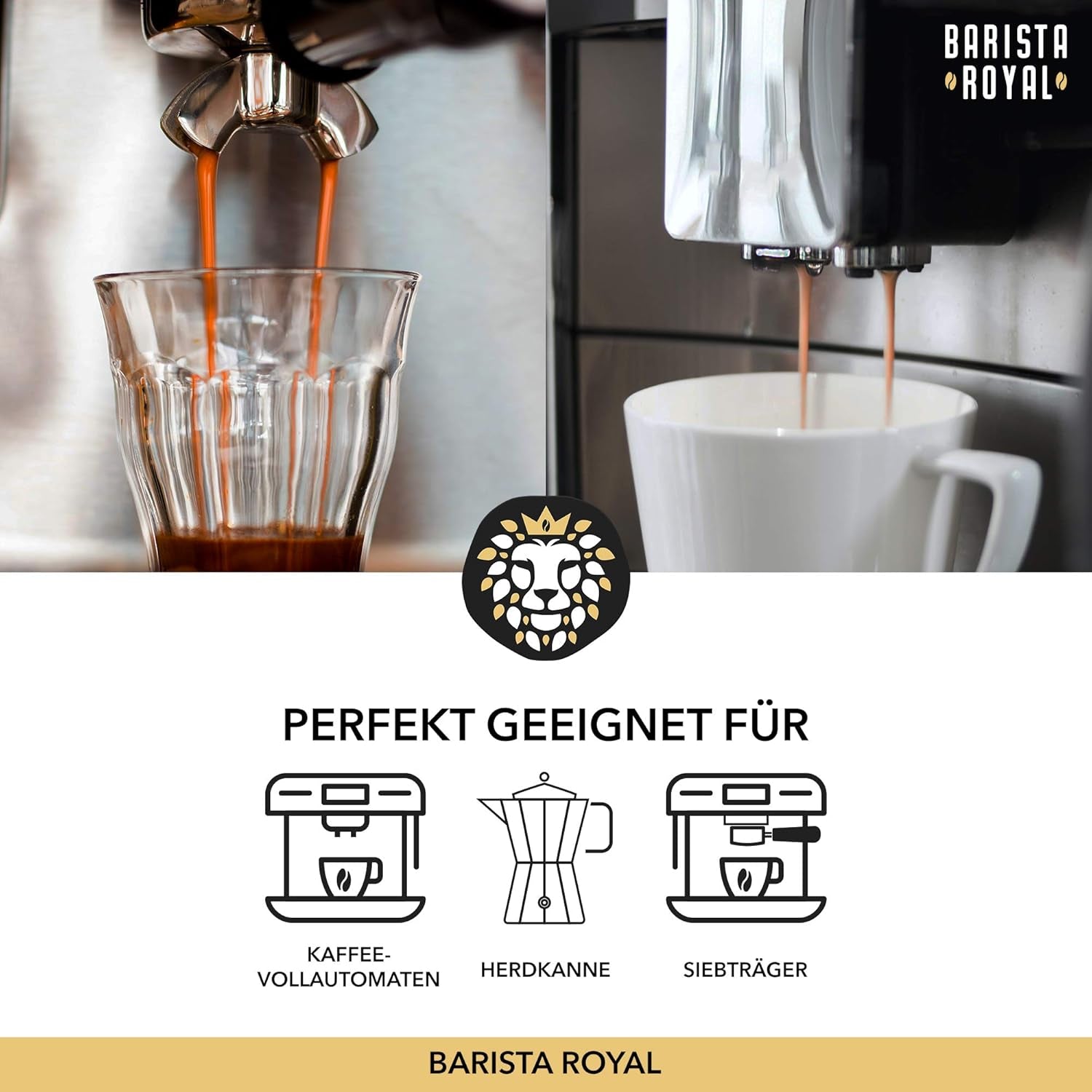 BARISTA ROYAL Bio Espressobohnen 1 kg "Gran Señor" | Frisk Kaffeebohnen direkte fra Honduras | 100% Arabica Espresso ganze Bohnen | Ideel til fuldautomatisk og Siebträger
