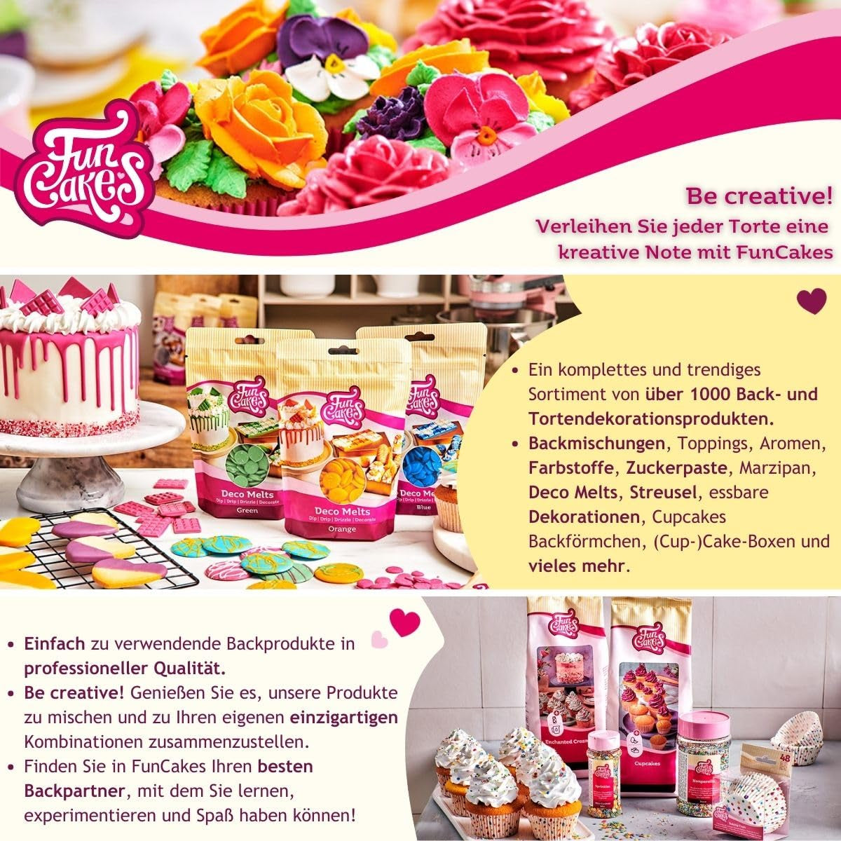 Gul sukkerpasta Funcakes, 250 g