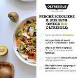 Økologisk Omega frøblanding 3 kg (blanding af græskar-, solsikke- og hørfrø), en blanding af 3 hele rå oliefrø, rig på protein, fibre og omega-3 fedtsyrer