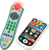 My Duo højteknologisk telefon + fjernbetjening - 1 tresproget fransk/engelsk/spansk fjernbetjening og 1 ultrarealistisk telefon - Multi-aktivitets læringslegetøj fra 12 år gammelt legetøj Bebe Naty Shop