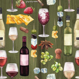 Tiflair Ost & Vin frokostservietter, 3 lag, 20 stykker, Fromage, Vino, Vinaften, Til decoupage, 33 X 33 Cm