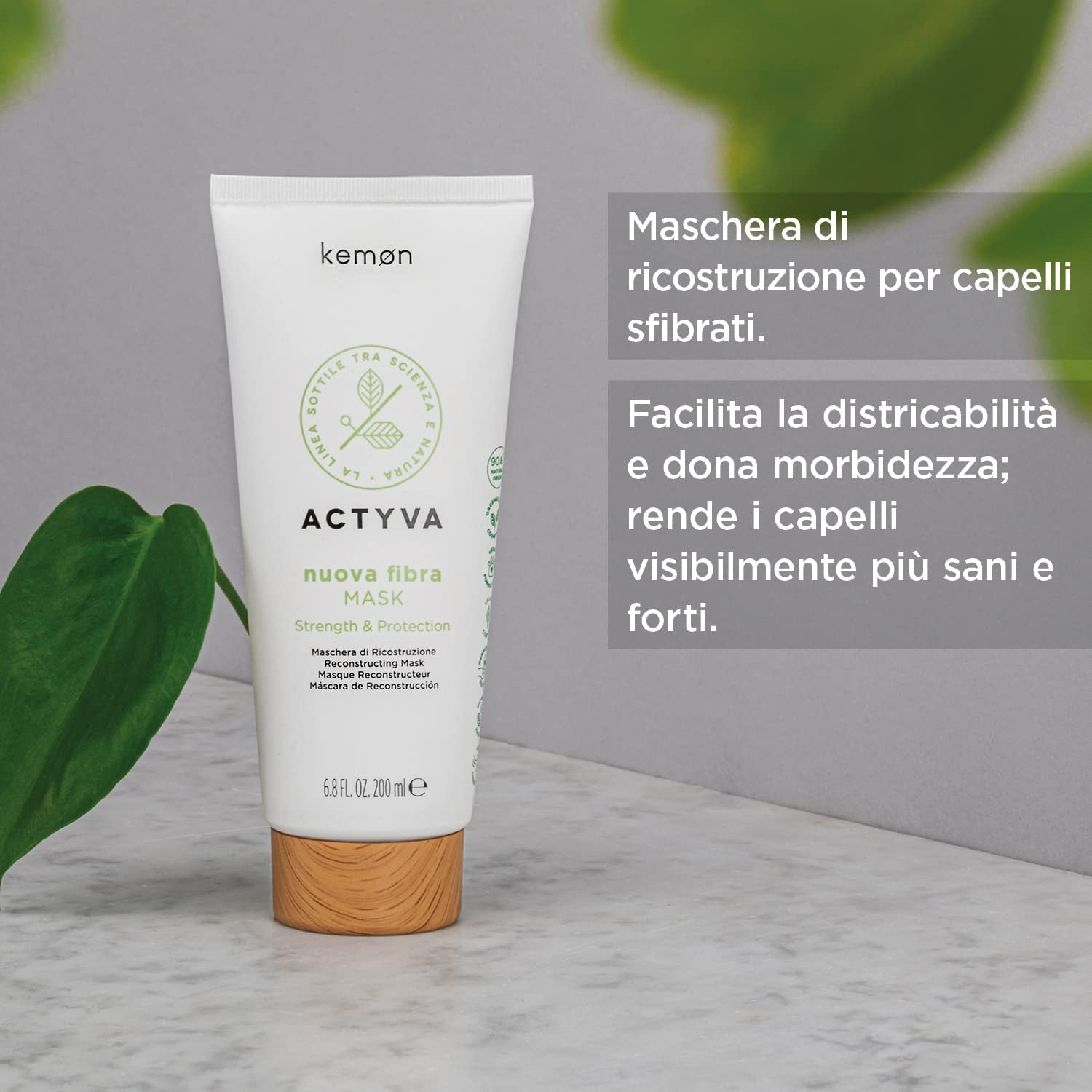 KEMON Actyva Nuova Fibra Mask 200 ml Hårmaske Naty Shop
