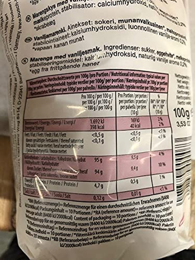 Vaniljedråber fine skumfiduser skumfiduser 100 g (pakke med 10)