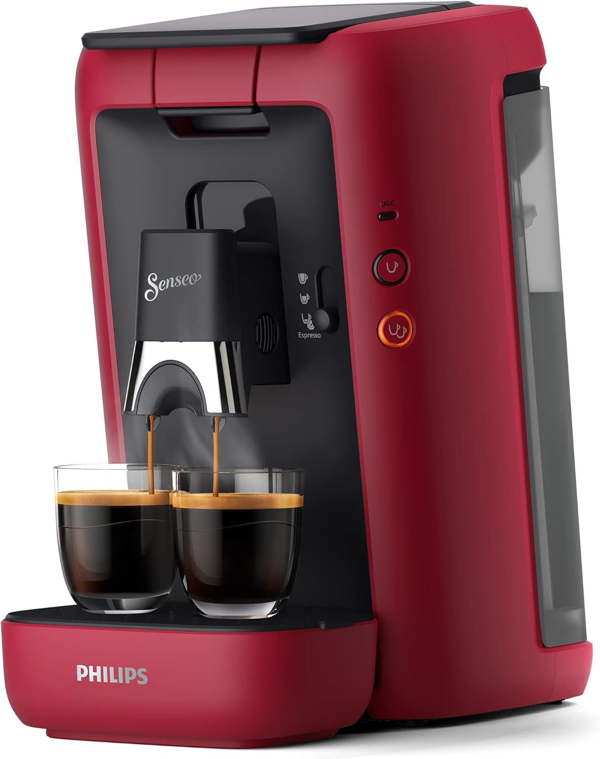 PHILIPS Senseo Maestro kapsel-espressomaskine - Intense Plus-teknologi, højkvalitets espresso, økologisk design, 1,2 l vandtank, memofunktion, afkalkningsindikator (CSA260/60)