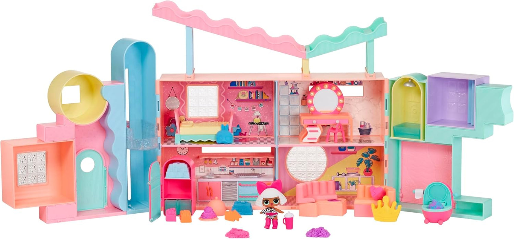 LOL overraskelse! Magic House med Squish Sand og Diva Collectible Doll - Legesæt med Collectible Dukke, Squish Sand, overraskelser og tilbehør - Ideel til piger fra 4 år og opefter