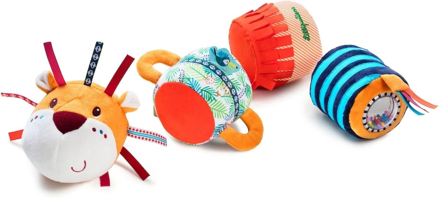 Lilliputiens - Jack Velcro lydrulle - Farverigt aktivitetslegetøj til babyer med forskellige lyde og aftagelige rangler - Fremmer lytning og motorik - Fra 6 måneder - 83064 Baby Toys Naty Shop