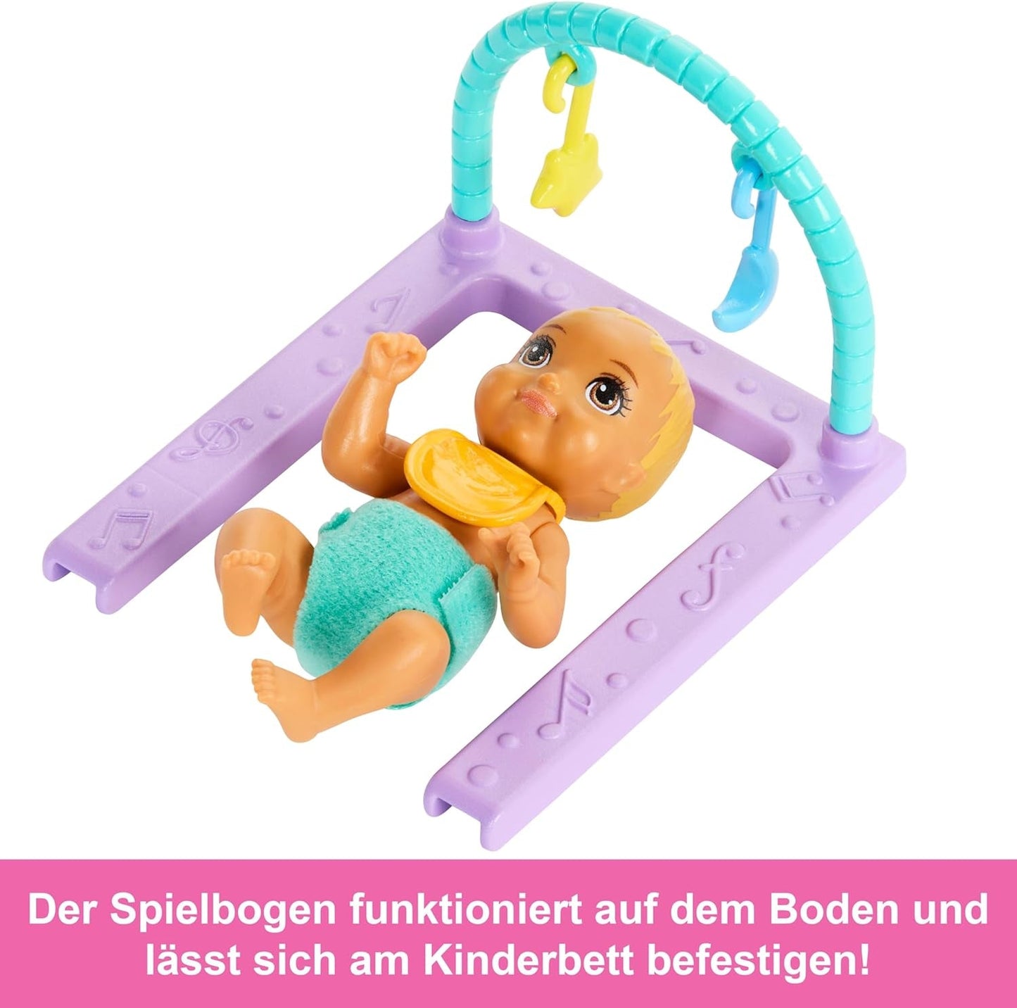 Barbie Skipper dukke og legehus med tilbehør, inkluderer tvillingdukker, 1 krybbe, 1 gynge, 1 rocker og mere, HXM99