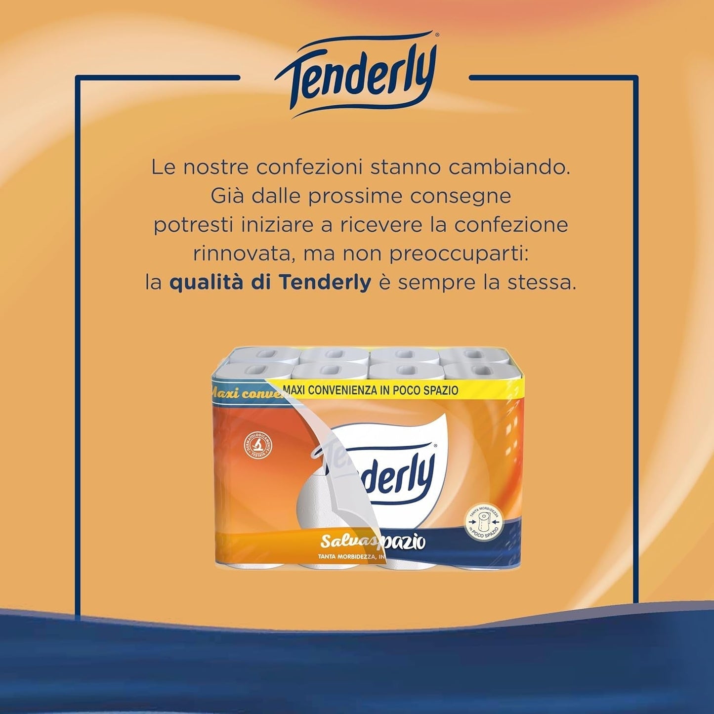 Pladsbesparende, 96 ruller toiletpapir, 2 lag, 220 tårer pr. rulle, Med naturlige ekstrakter af mallow og calendula, Fremstillet i Italien, Dermatologisk testet.