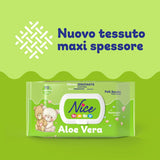 Renseservietter til børn og babyer - med aloe vera og arganolie - dermatologisk testet - fysiologisk pH-værdi - maxi format: pakke med 72 servietter - Pæn
