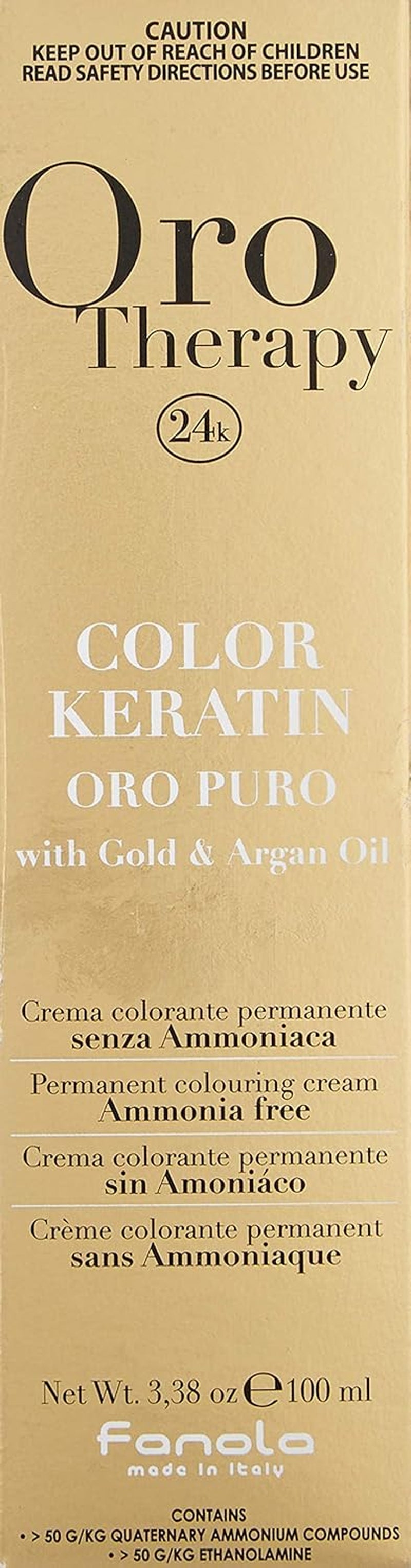 Fanola Oro Therapy Color Keratin 5,0 100ml Hårfarve Naty Shop