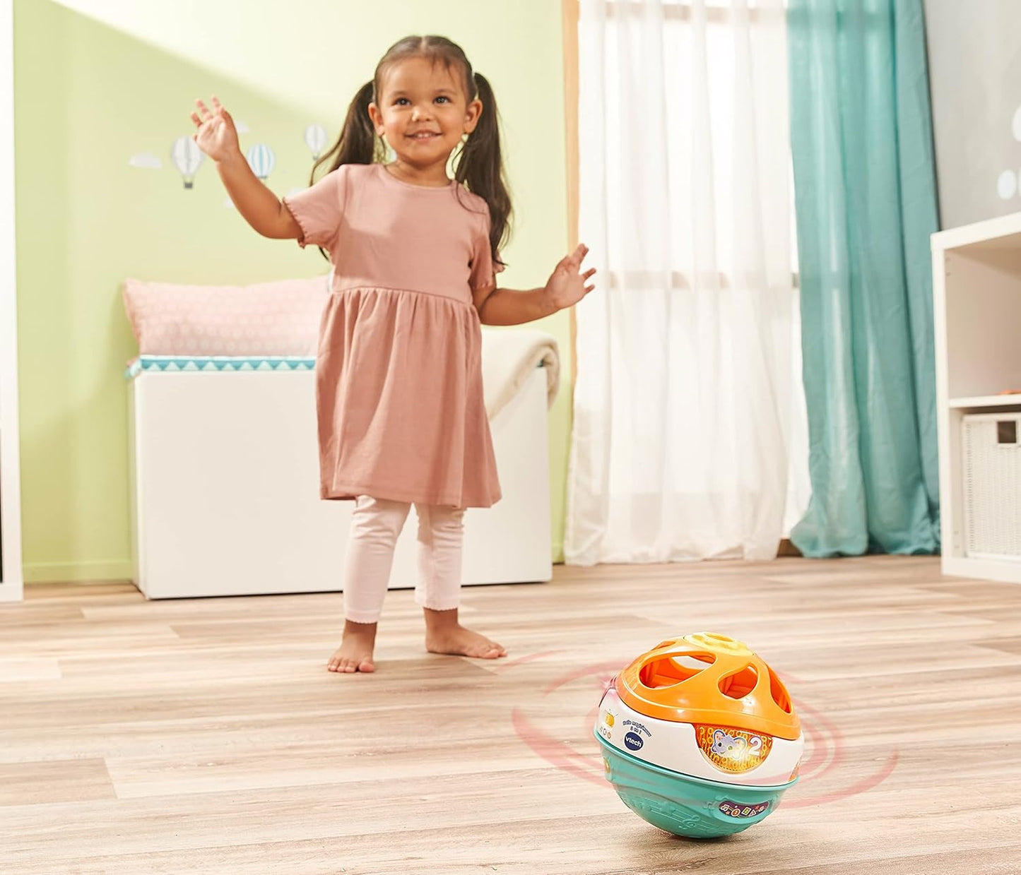Vtech Baby 3-i-1 Magic Music Ball Selvbevægende musik Spiller interaktivt legetøj til børn 9-36 måneder Farverigt babylegetøj Naty Shop