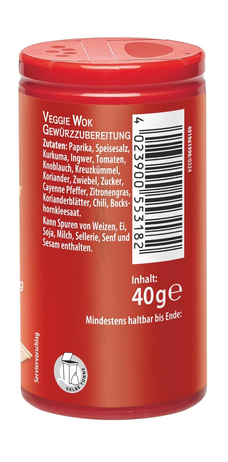 Bamboo Garden - Veggie Wok Mix Würzmischung | Veganske, naturlige ingredienser | 40 g i dosis