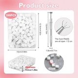 200 Stück Nail Art Schwamm Mit Metallgreifer,Nagelkunst Rendering Werkzeuge Mit Greifer,Sponge Nagel Pinsel,Nageldesign Tilbehør til Nail Art Rendering