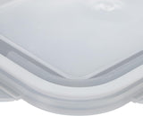 Relaxdays glasbeholdere med låg, sæt med 6, 370 ml, madopbevaringsbeholdere, plastiklåg, lufttæt, glaskrukke, klare madopbevaringskasser Naty Shop
