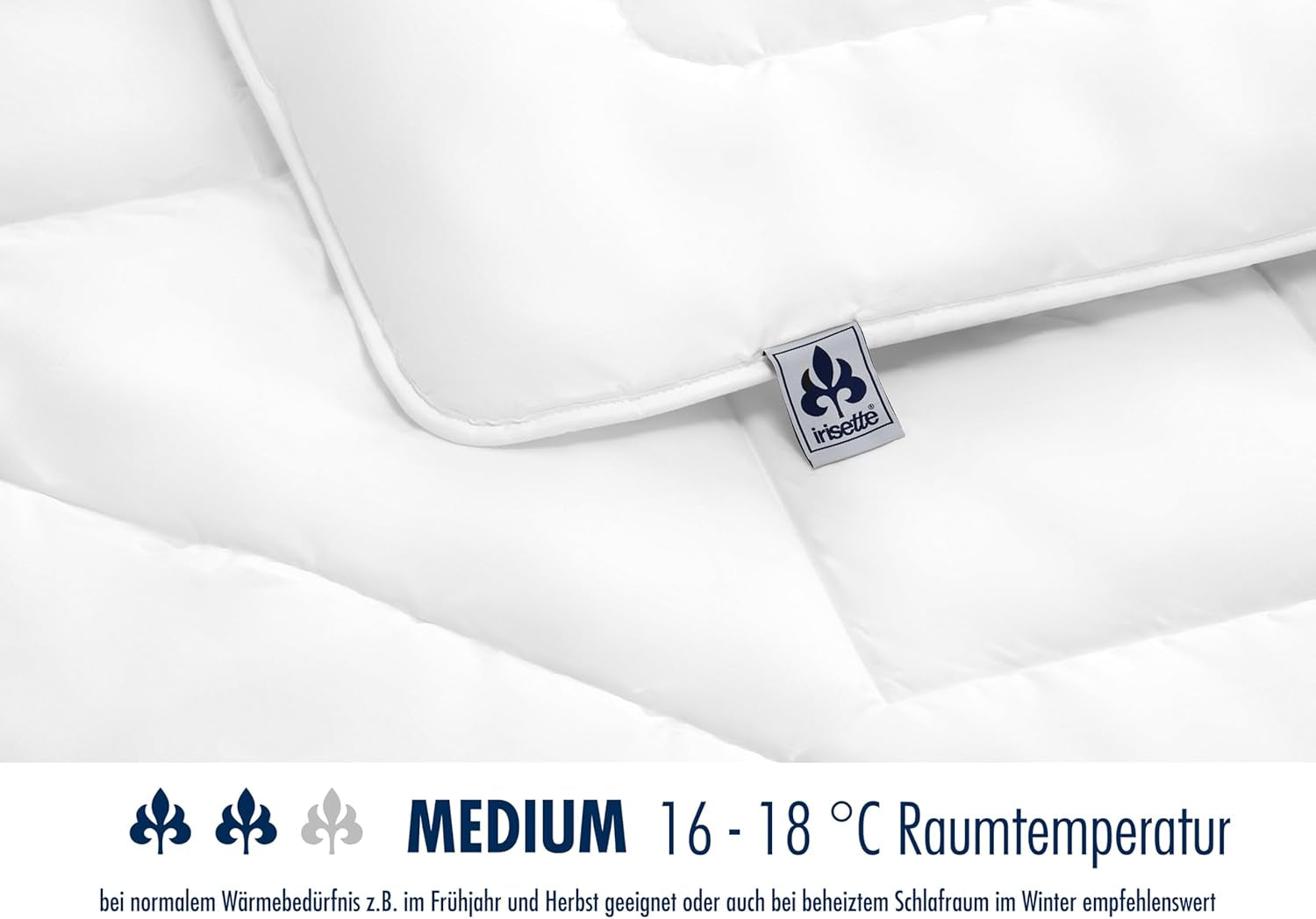 Irisette Merino All Season Quilt - Made in Germany - Ny Pure Wool Transitional Quilt, 135 X 200 cm, Hvid, Oeko-Tex Certified Quilts and Quilts Naty Shop
