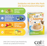 Catit cremede kopper, tun og kylling med blåbær, 4x25g