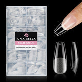 Ballerina Gel Neglespidser 216 stk. 12 Størrelser Soft Gel Negle Tips Full Cover Negle Extension Sæt Semi Matt DIY Home Art