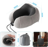 Good Nite Nakkepude Fly Nakkepude Rejsepude Voksen Nakkepude Bil Hjem Pude Hovedpude Ergonomisk Memory Skum Vaskbar med smal Ryg Justerbar Grå Rejsepuder Naty Shop
