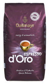 Espresso d'Oro hele bønner 8x 1000g (8000g) - kraftigt aromatiseret kaffe