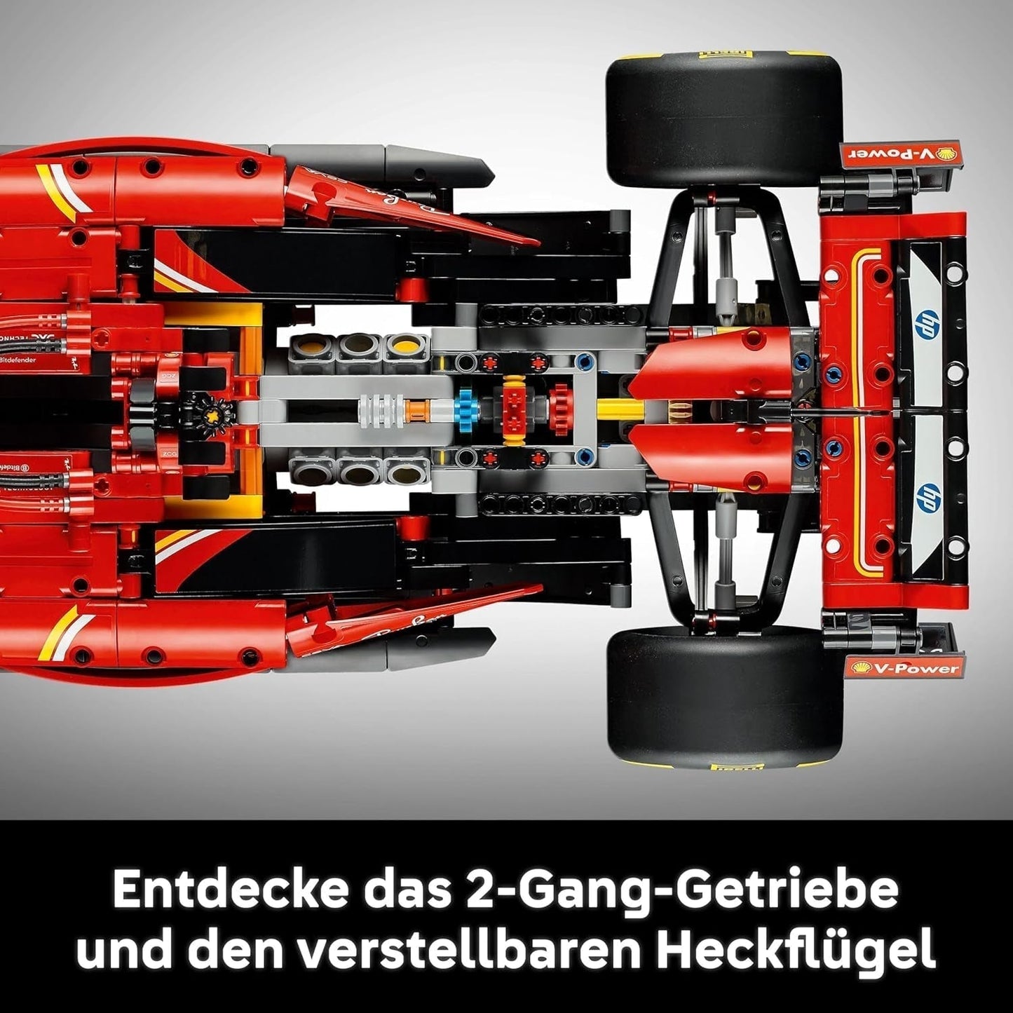LEGO Technic Ferrari SF-24 F1 Racerbil - Modelbil til voksne - Formel 1 samlersæt - V6 motor, gearkasse, styretøj og DRS i 1:8 skala - Gave til fans af motorsport og racerbiler 42207 Byggesæt Beuche den LEGO-Store