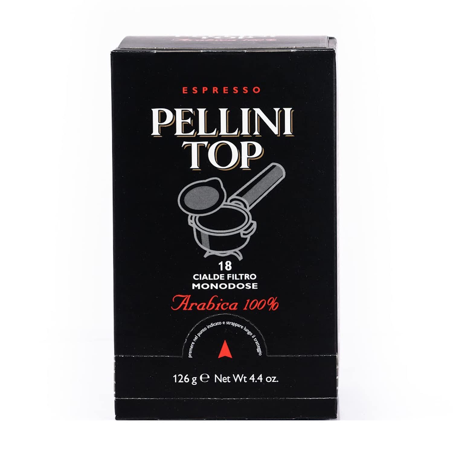 Pellini Caffè, Espresso Pellini Top 100% Arabica - 6 pakker med 18 puder (6x126 g, i alt 108 puder)