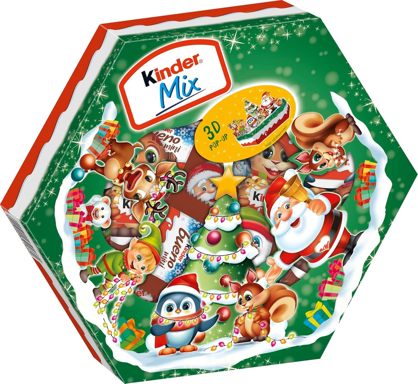 Kinder Mix juletallerken - lækre chokoladespecialiteter fra Kinder sortimentet - 143g