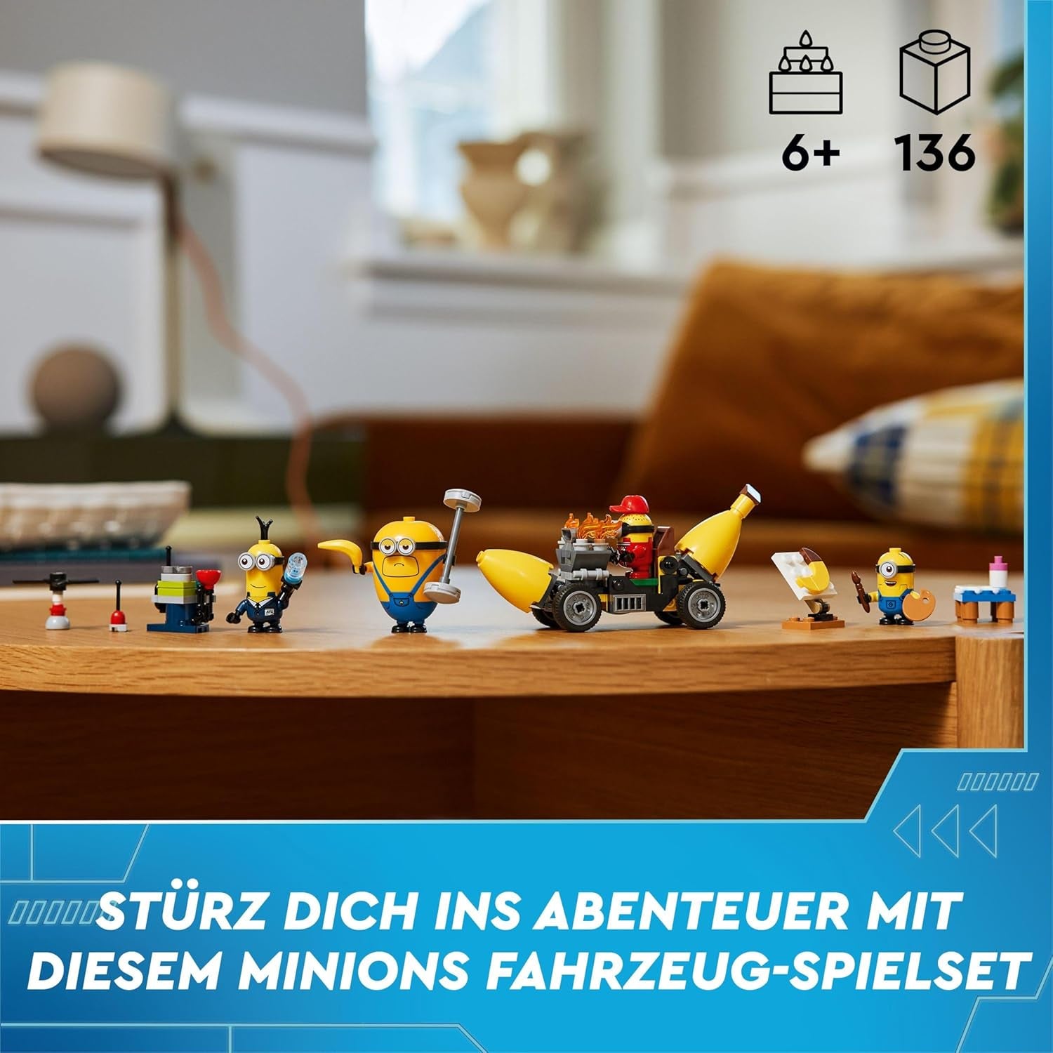 LEGO I - Simply Incorrigible 4 Minions and the Banana Machine Legesæt til I - Simply Incorrigible 4 Legetøjsminions til børn Kreativ gave til drenge og piger 6 år 75580 Byggesæt Beuche den LEGO-Store