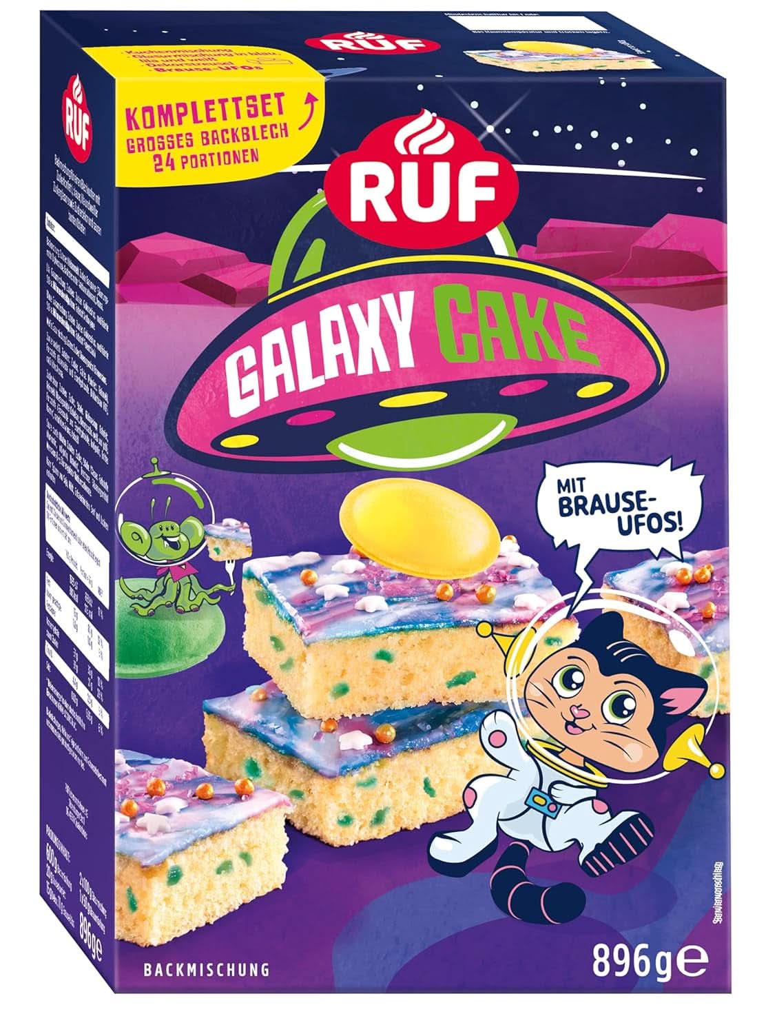 RUF Kagemix, forskellige farver Glasurer og Decor Naty Shop 896 gram Galaxy Cake