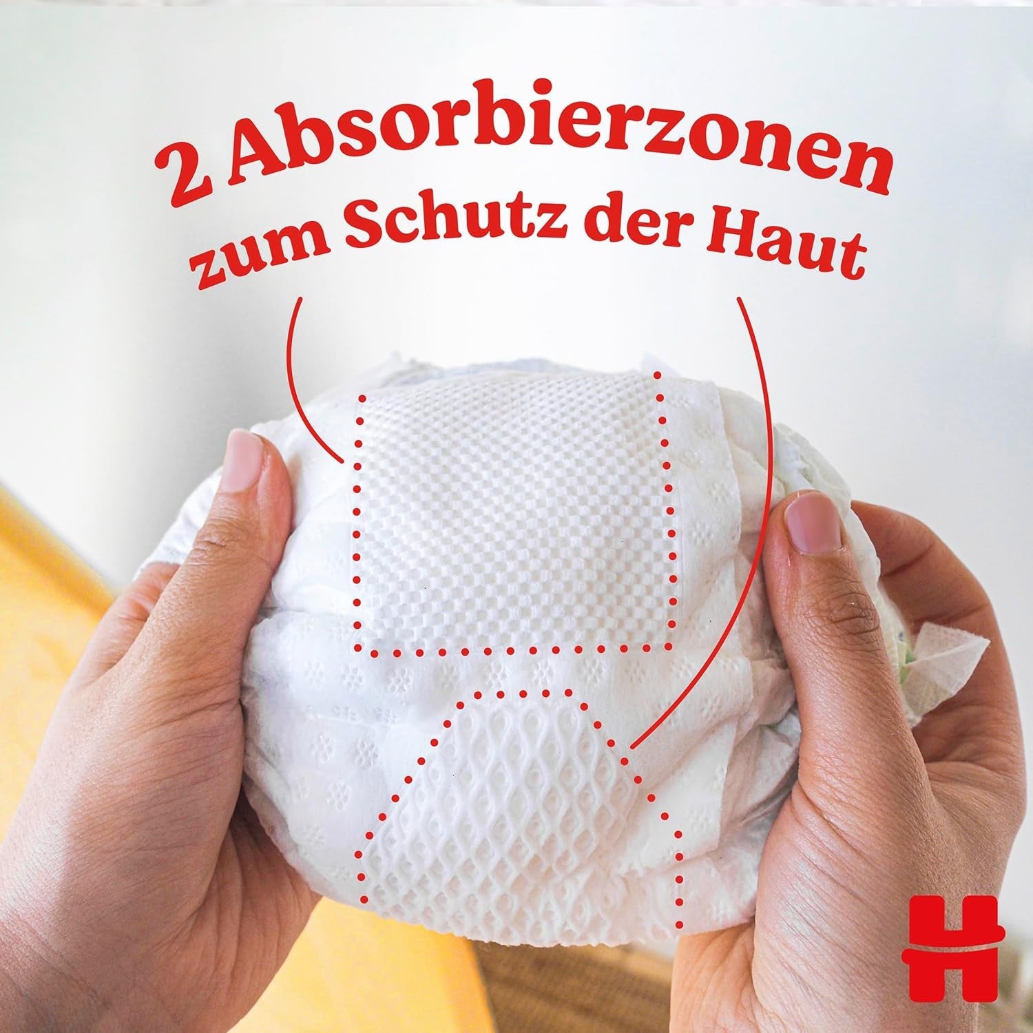 Huggies Newborn bleer, størrelse 2, 116 bleer (2 x 58), halvmåneders æske