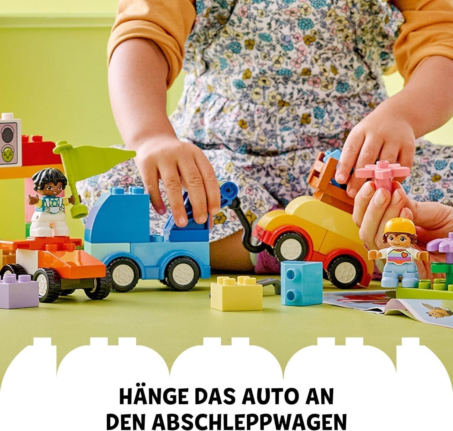 LEGO DUPLO Klassisk klodskasse biler og lastbiler, Køretøjslegesæt til børn fra 1,5 år, kreativt lærende legetøj, billegetøj og racerbilsæt 10439 Byggesæt Besuche den LEGO-Store