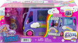 Barbie Extra Mini Mini Dukke, Extra Mini Mini Dukke med Ekstra Glitter Touring Van, Inklusiv Makeup Station og Show Accessories, Børnegave, Legetøj fra 3 år og opefter, HKF84