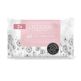 LILLYDOO grønne vådservietter, 600 count (10 x 60), 100 % plastfri rivefast serviet - Parfumefri, skånsom og naturlig, skånsom rensning til følsom hud, dermatologisk testet