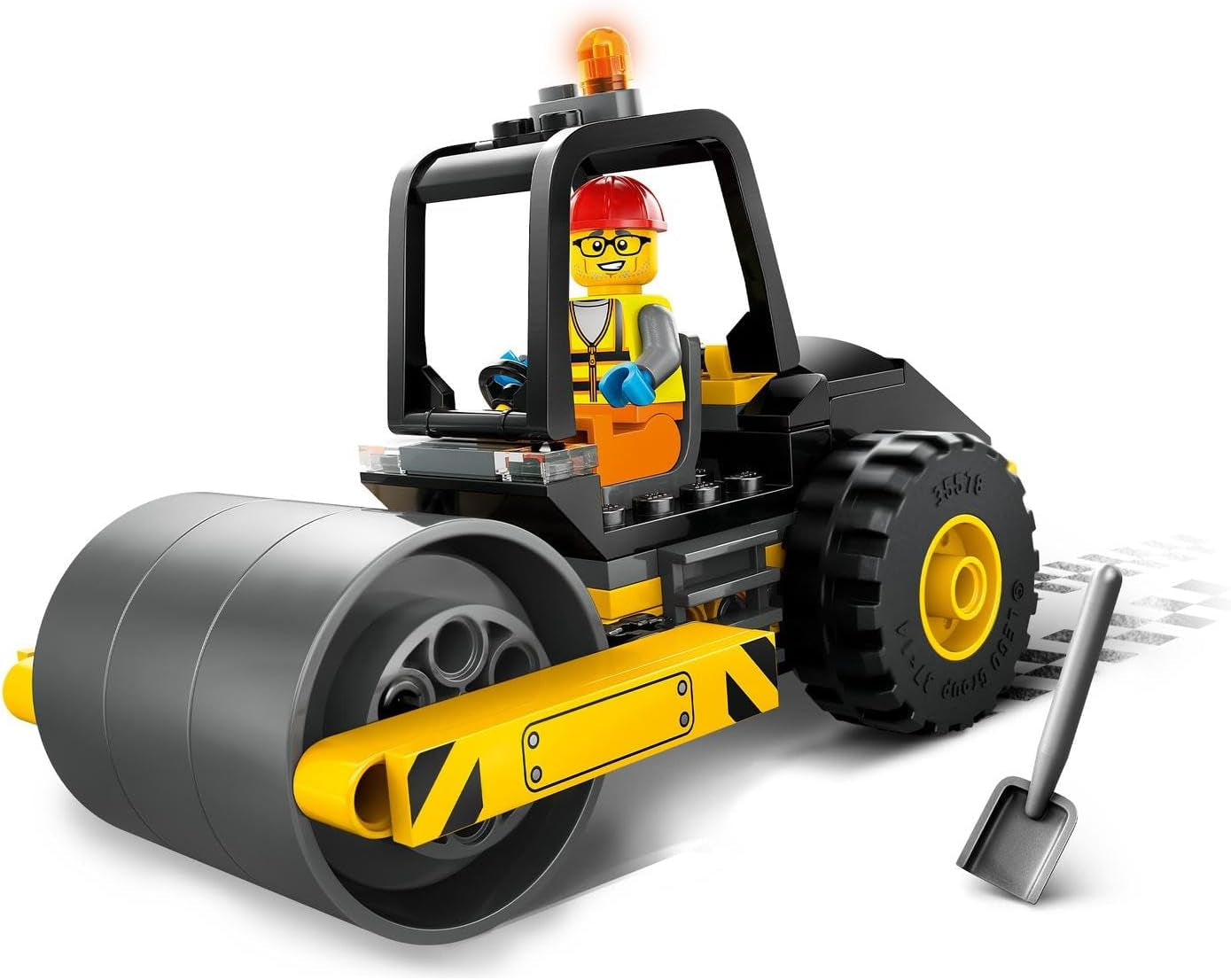 LEGO City Road Roller Byggekøretøj til 5 år børn Damprullelegetøj med bygningsarbejder Minifigur Fantasifuld legeoplevelse for drenge og piger Lille sjov gave 60401 Byggesæt Besuche den LEGO-Store