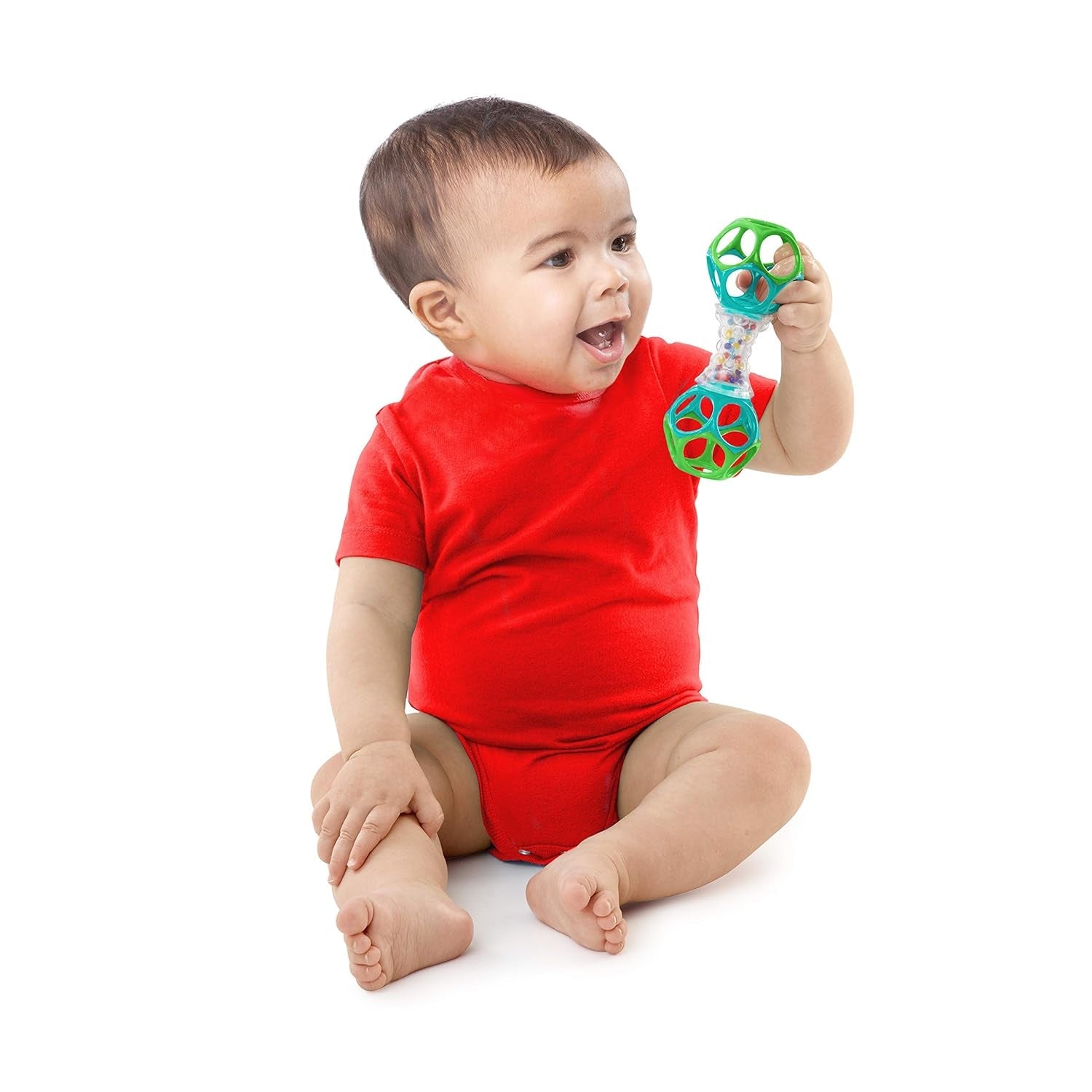 Bright Starts Little Shakers 6-delt gavesæt - babyrangler og bidere BPA-fri let at fange Unisex Newborn+