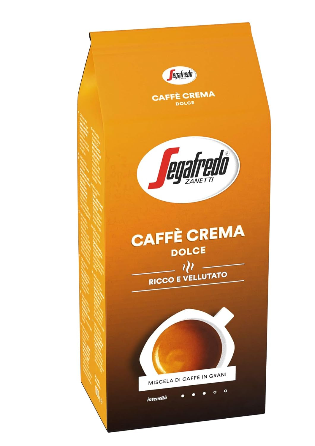 Segafredo Zanetti Caffè Crema Dolce - Hele bønner (1 kg pakke) - Velegnet til Caffè Crema - Lette til mellemristede kaffebønner med en mild og afbalanceret smag (2 pakke)