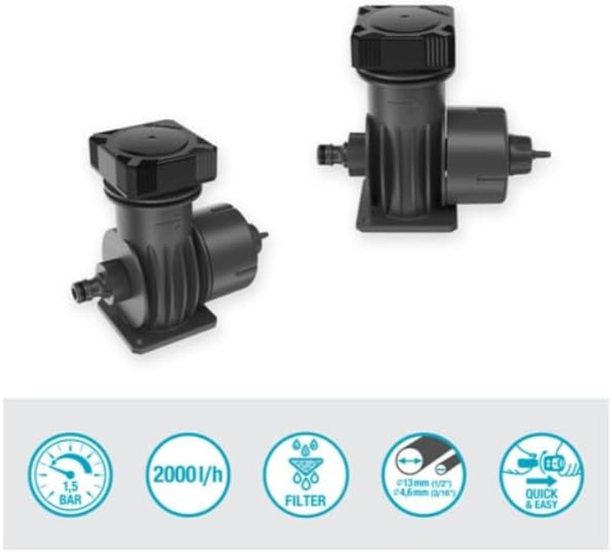 Vandingsanlæg Gardena Micro-Drip Basic Unit 2000: Basisenhed til trykreduktion, vandgennemstrømning ca. 2.000 l/t, hurtig og nem forbindelsesteknologi (1354-20)