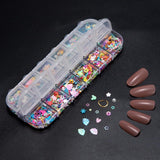7 Boxen Strasssteine ​​​​Nägel, Nail Art Kit Strass Nagelglitzer Pailletter Nagel-Edelsteinen Kristalle Perlen Diamanten Metall Nieten Für DIY Dekoration Nageldesign (Multicolor)