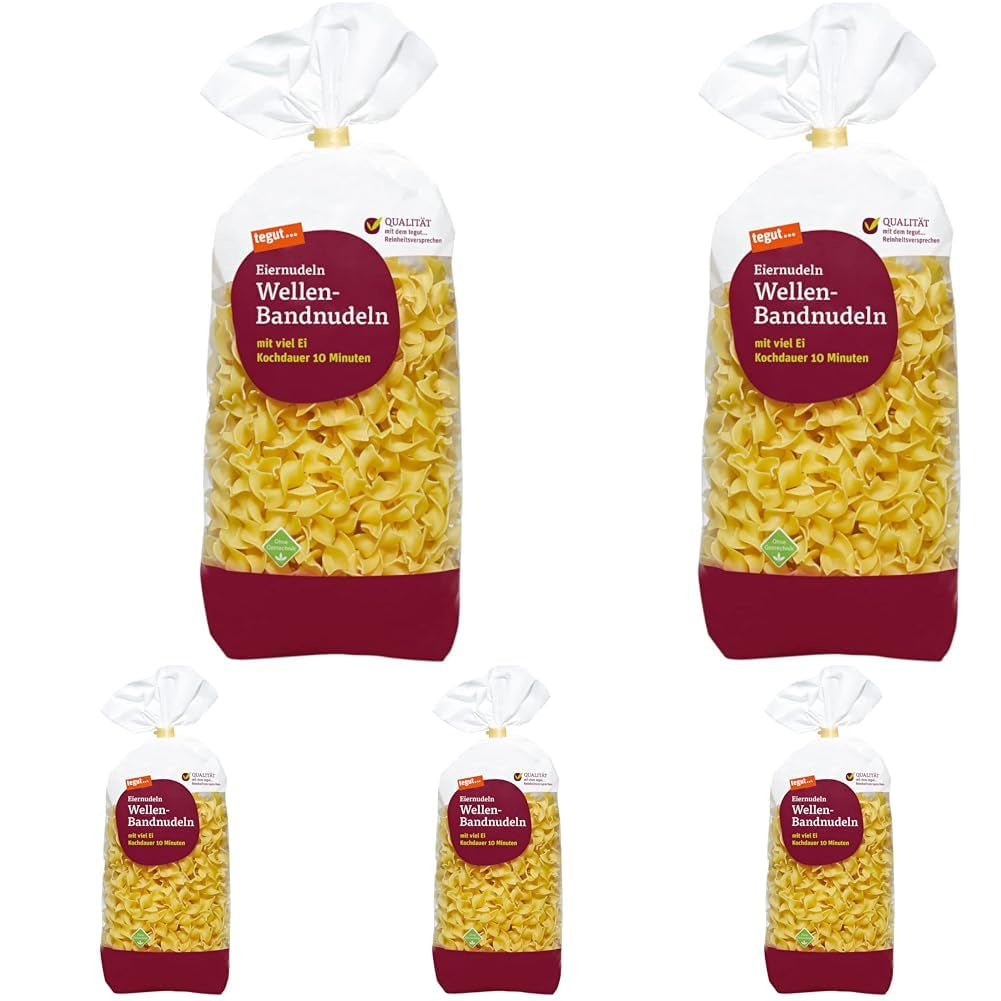 tegut... Ægge nudler Waves - Båndnudler, 1 x 500 g