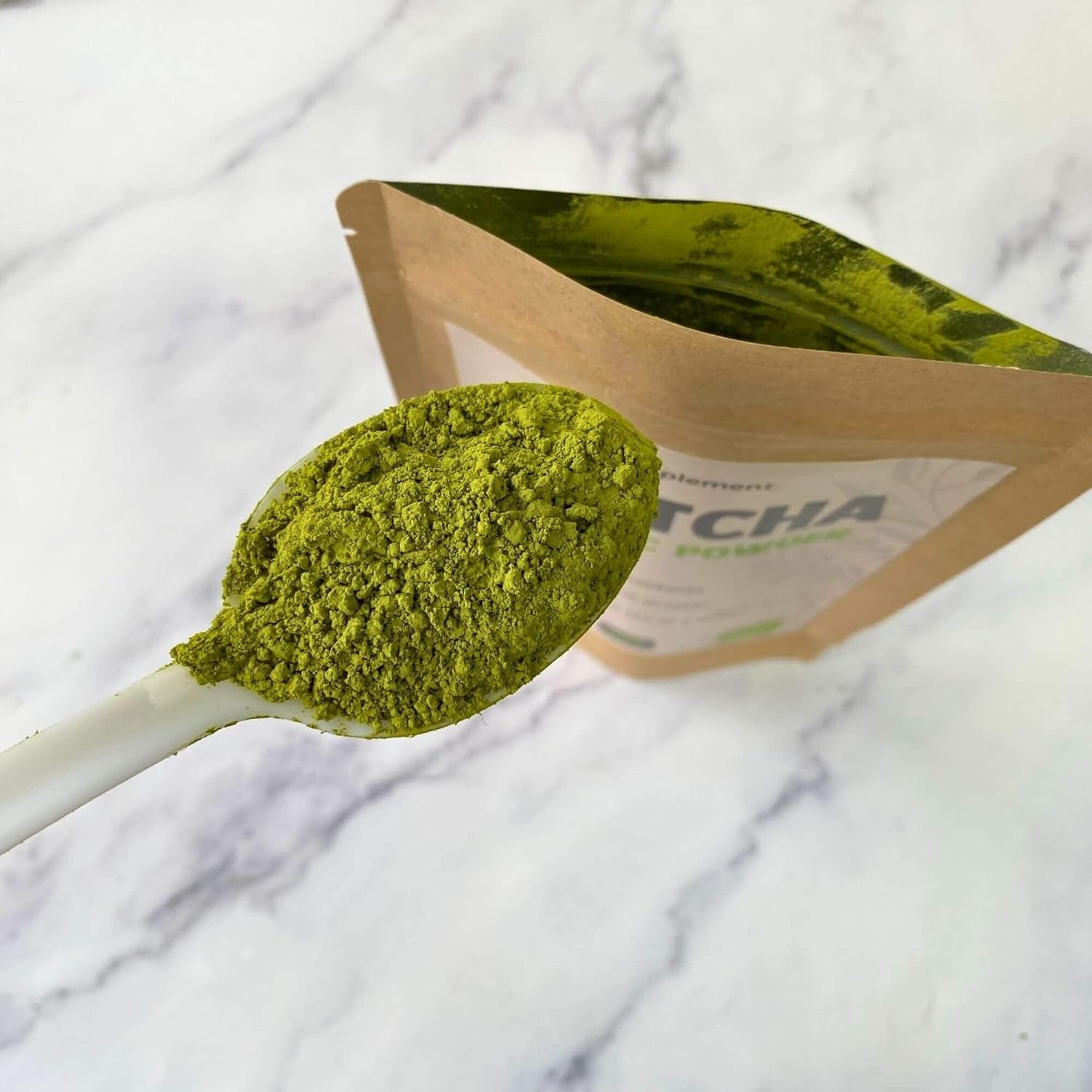 Supplement Matcha 90 gram økologisk - Højeste kvalitet pulveriseret grøn te - Ingen bambus piskeris og tråd - Culunary - Begynder sæt - Latte - Piskeris - Japan - Pulver - Te - Wire - Taske - Smoothie